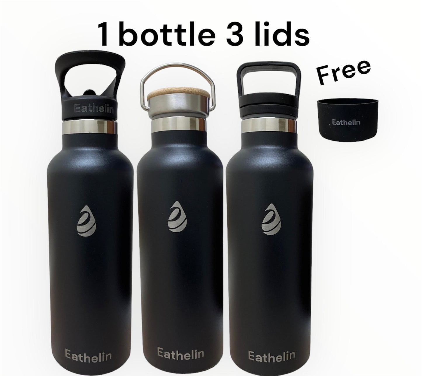 20 oz (600 ml) Stainless Steel Flask - Charcoal