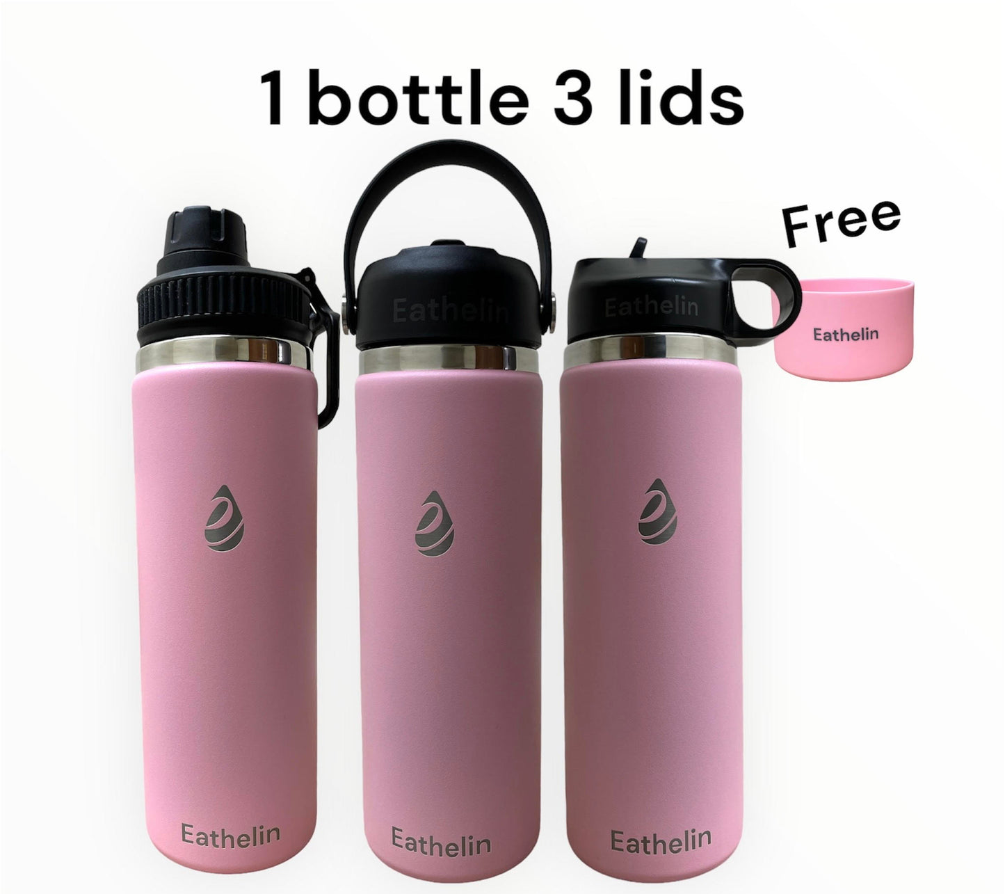 20 oz (600 ml) Stainless Steel Sports Water Bottle - Blush