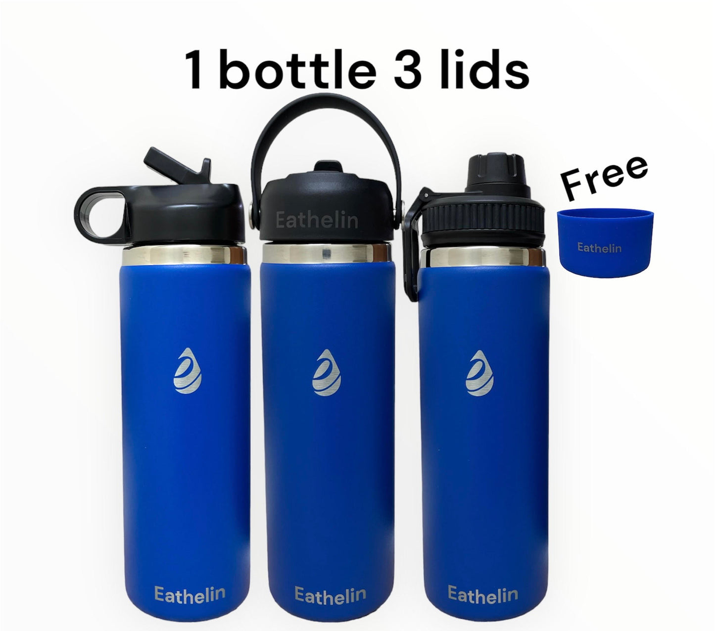 20 oz (600 ml) Stainless Steel Sports Water Bottle - Azul