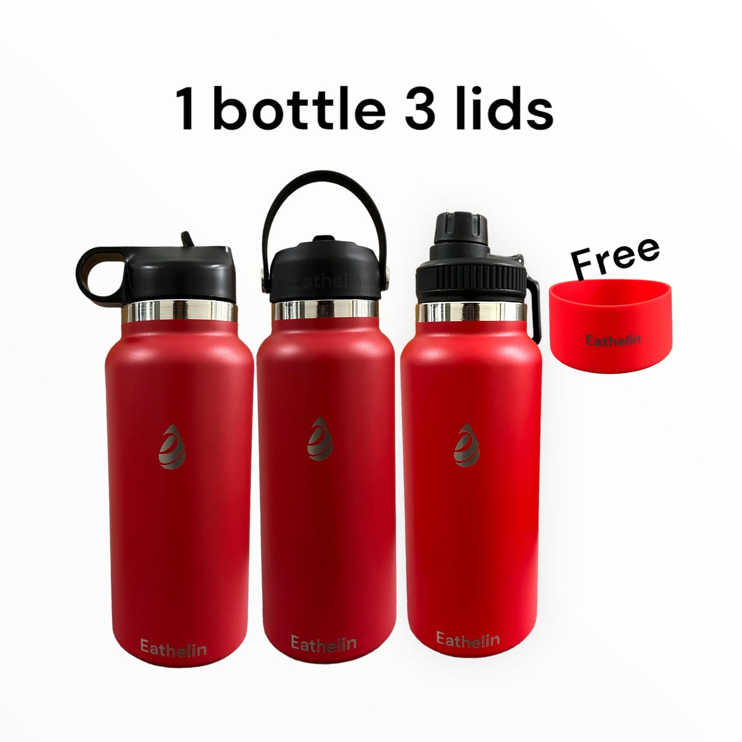 32 oz (950 ml) Stainless Steel Sports Water Bottle - Flame